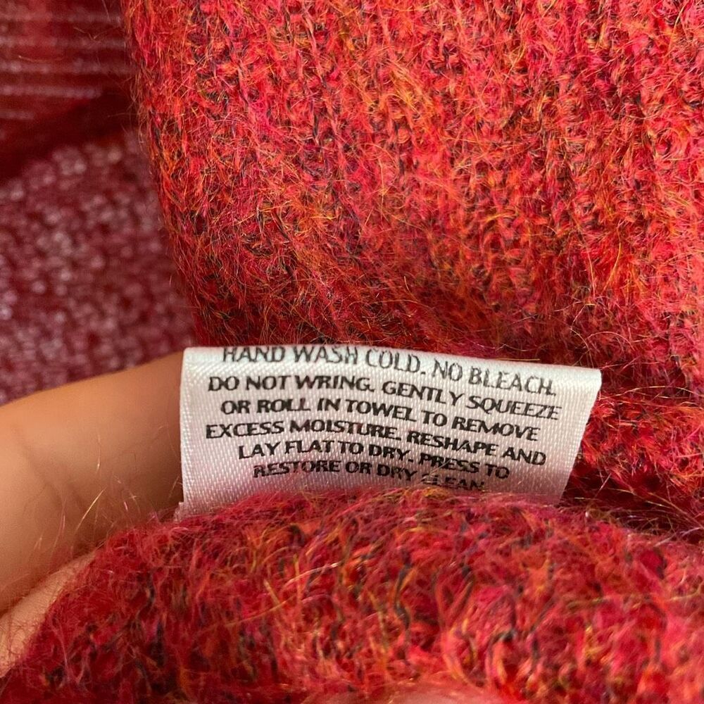 Eileen Fisher Women L Mohair Melange Cardigan Sweater Minimalist Fuzzy OpenFront - Picture 9 of 11